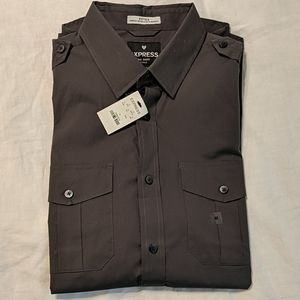 Express MK2 Fitted Shirt Gray M